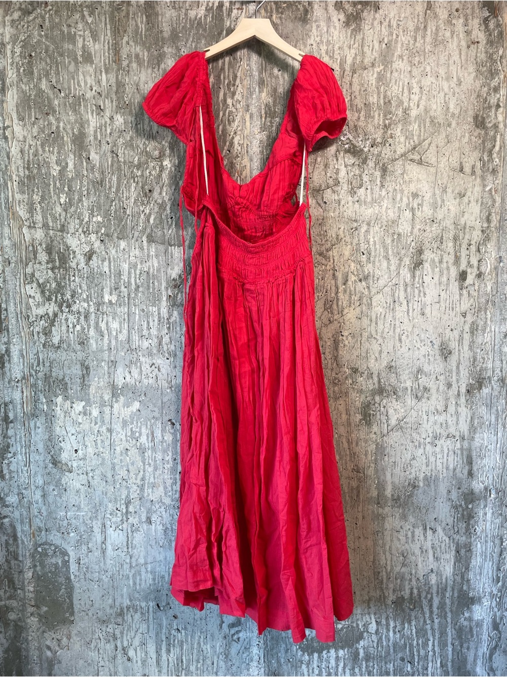 FREE PEOPLE Women's Free-est Feeling Bonita Midi Dress Size S in Red - Picture 5 of 8